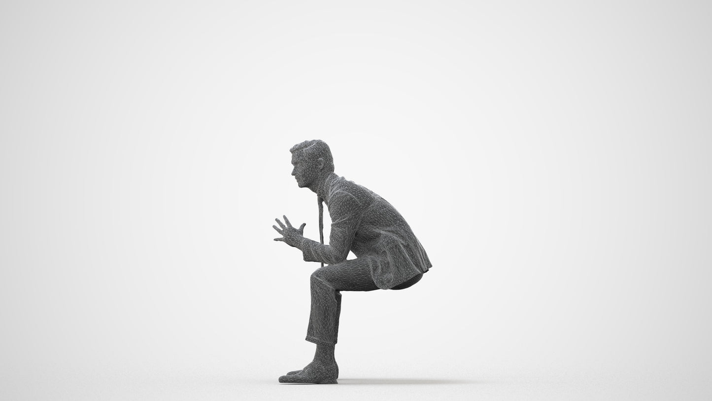 realistic 3D people man business, render-ready for V-Ray and Corona, FBX OBJ, square thumbnail