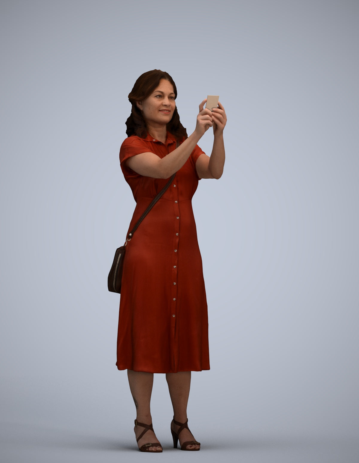photogrammetry 3D woman casual standing, realistic human model archviz FBX