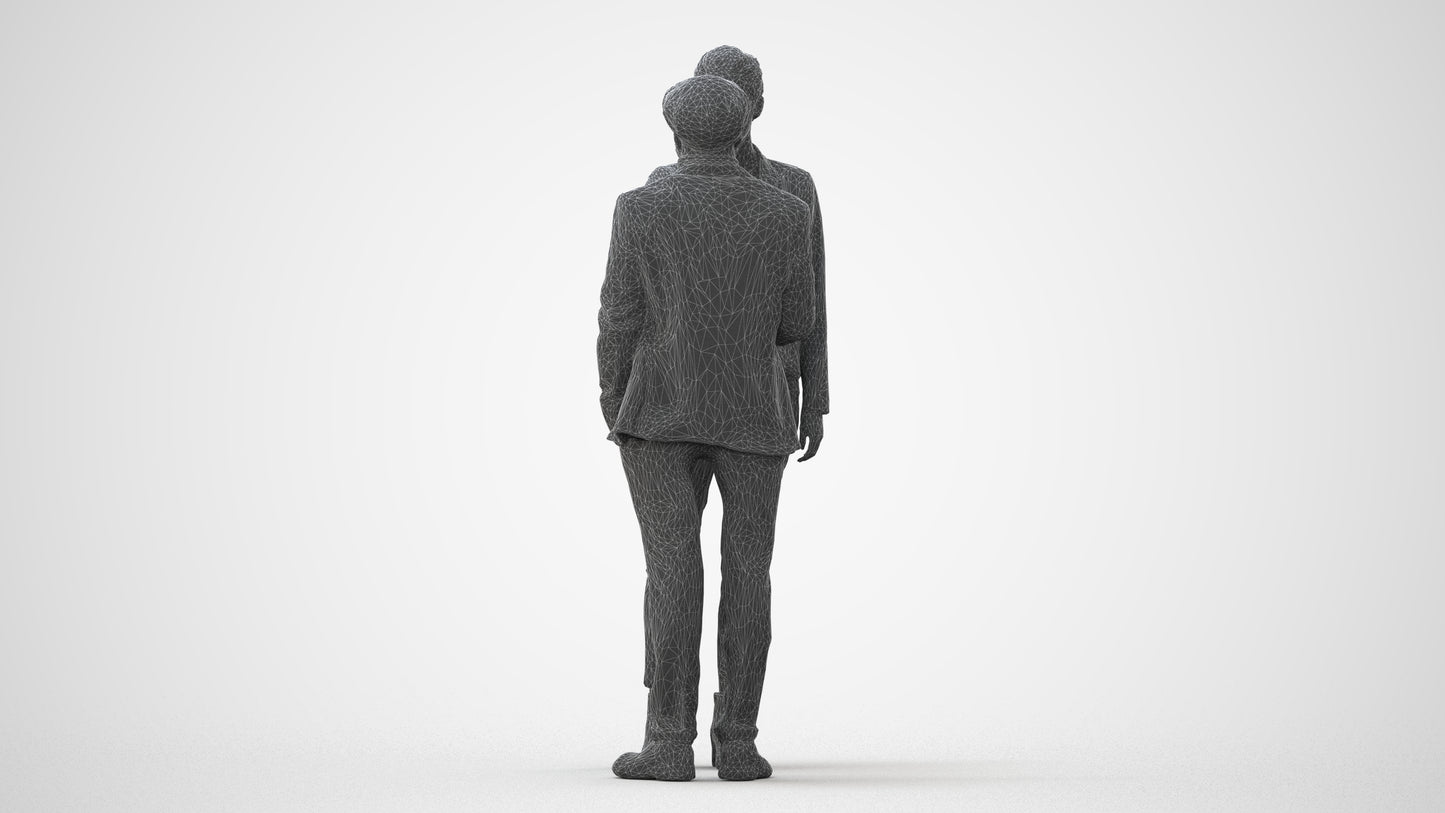 3D scanned woman business, photorealistic archviz people for Enscape and SketchUp, square thumbnail