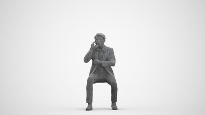 realistic 3D human man business, archviz people FBX OBJ for Blender, three-quarter front view render