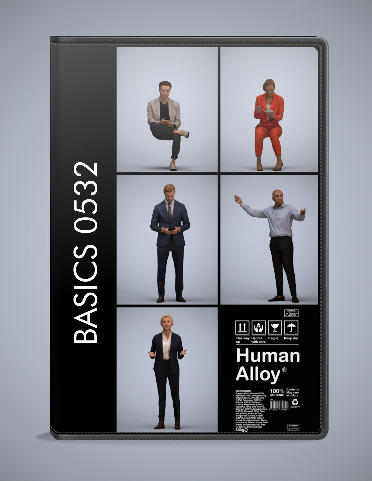 photogrammetry 3D people business collection, 5 realistic human models archviz FBX