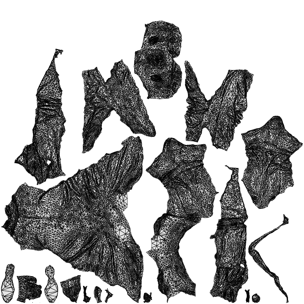 3D scanned man medical, photorealistic archviz people for Enscape and SketchUp, wireframe top-down view