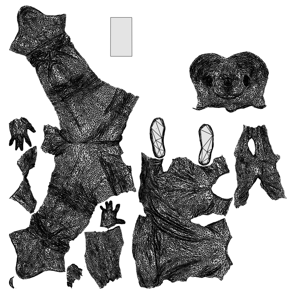 3D people model boy casual kids, scanned human for 3ds Max rendering, wireframe top-down view