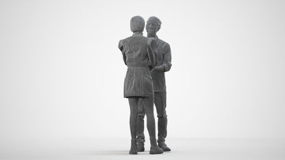 realistic 3D people woman business, render-ready for V-Ray and Corona, FBX OBJ, wireframe side view