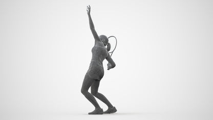 3D human model girl sport, photogrammetry scanned person for archviz, square thumbnail