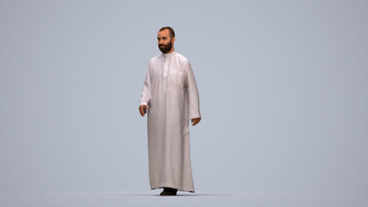 scanned 3D man walking, photogrammetry people for Enscape and V-Ray, top-down view render