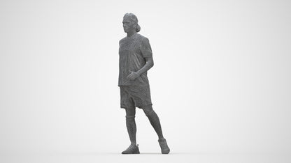 photogrammetry 3D man sport, realistic human model archviz FBX, wireframe back view
