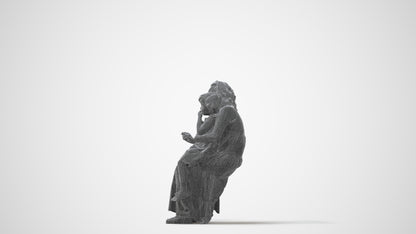3D human model girl casual kids, photogrammetry scanned person for archviz, square thumbnail