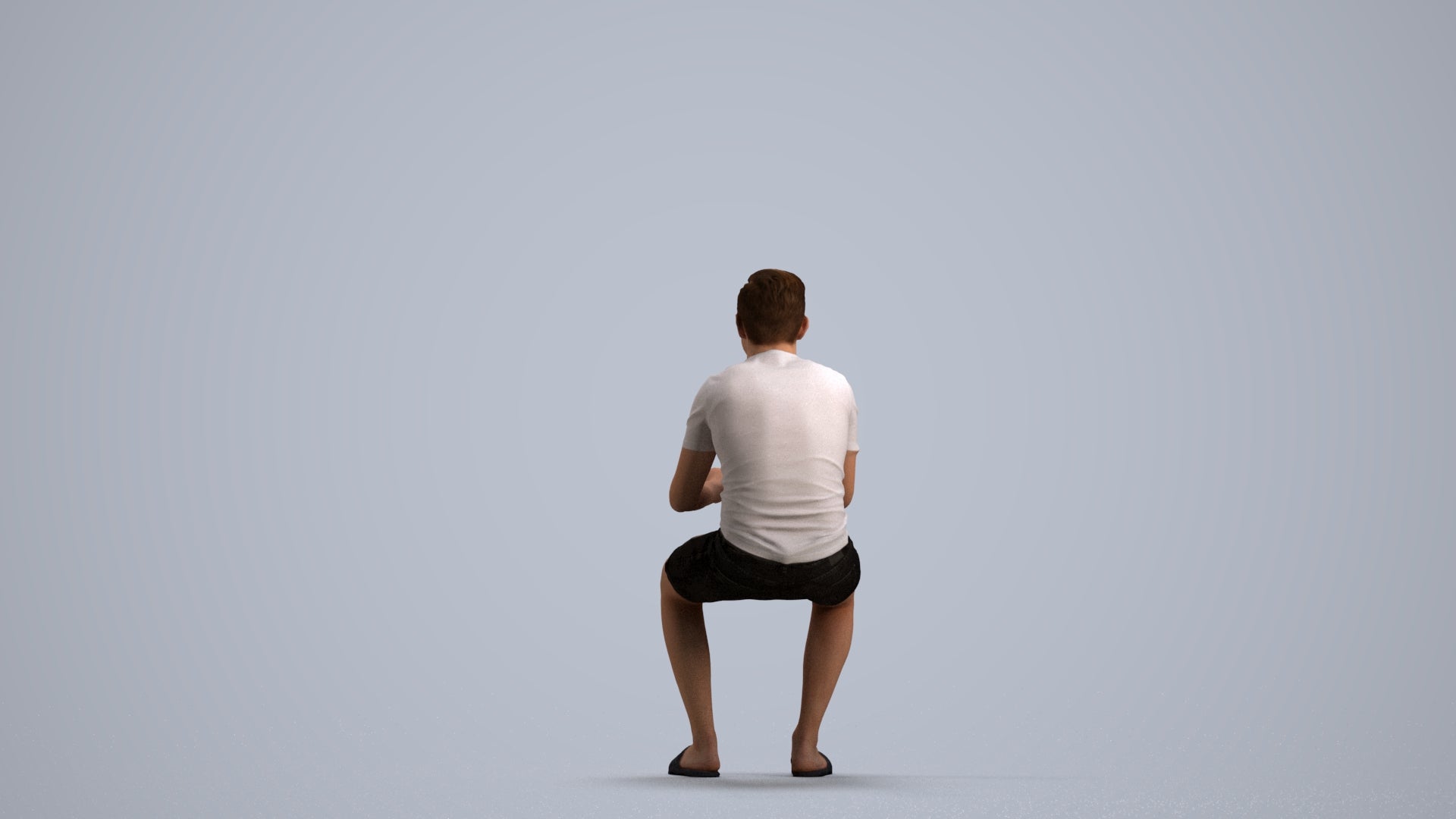 realistic 3D boy casual kids, scanned archviz people for Blender and 3ds Max, front view render