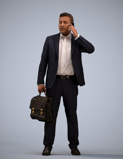 photogrammetry 3D man business, realistic human model archviz FBX