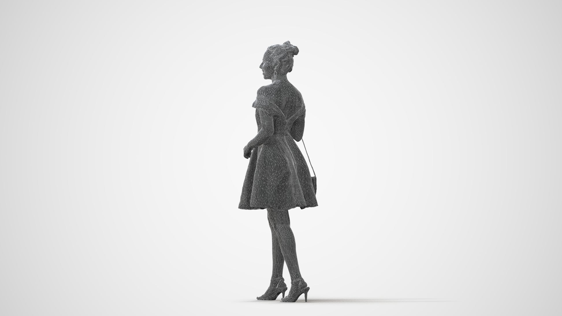 3D scanned woman formalaffairs formal, photorealistic archviz people for Enscape and SketchUp, square thumbnail