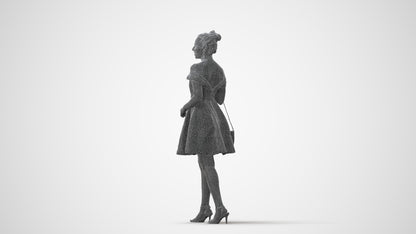 3D scanned woman formalaffairs formal, photorealistic archviz people for Enscape and SketchUp, square thumbnail