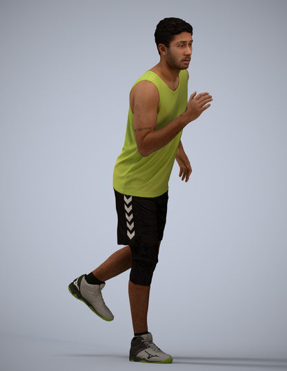 3D people model man sport, scanned human for 3ds Max rendering