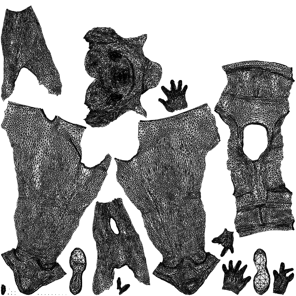 3D people model woman sport, scanned human for 3ds Max rendering, wireframe top-down view