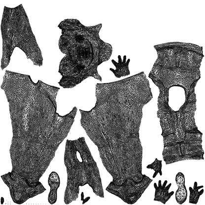 3D people model woman sport, scanned human for 3ds Max rendering, wireframe top-down view