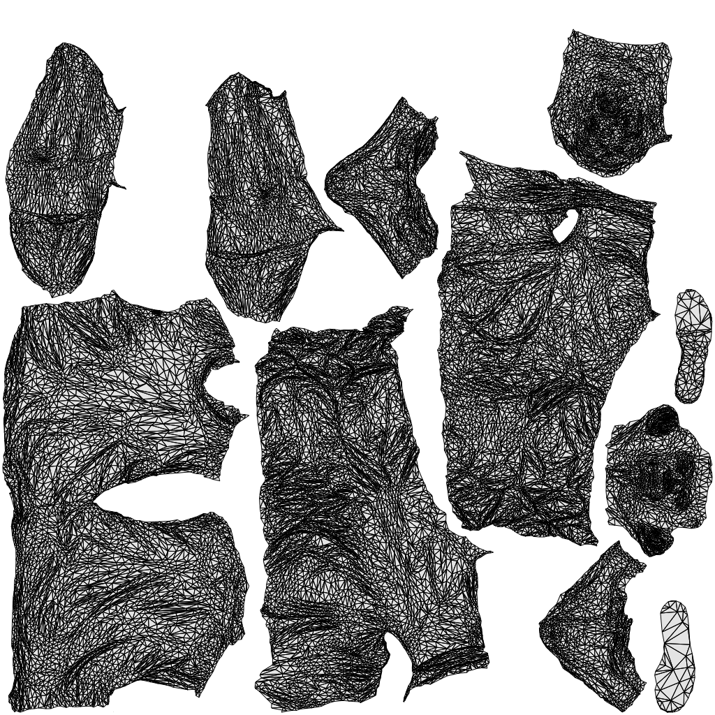 3D people model senior man casual walking, scanned human for 3ds Max rendering, wireframe top-down view