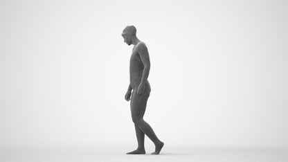scanned 3D woman sport pool, photogrammetry people for Enscape and V-Ray, square thumbnail