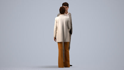 photogrammetry 3D woman business, realistic human model archviz FBX, side view render