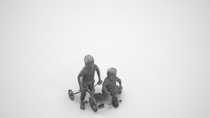 realistic 3D boy casual kids, scanned archviz people for Blender and 3ds Max, wireframe three-quarter view
