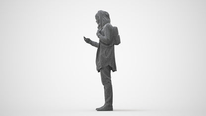 realistic 3D man casual standing, scanned archviz people for Blender and 3ds Max, square thumbnail