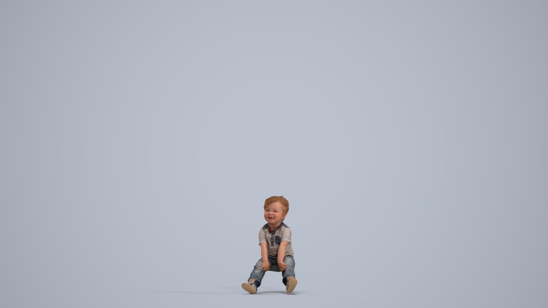 photogrammetry 3D boy casual kids, realistic human model archviz FBX, standing pose render