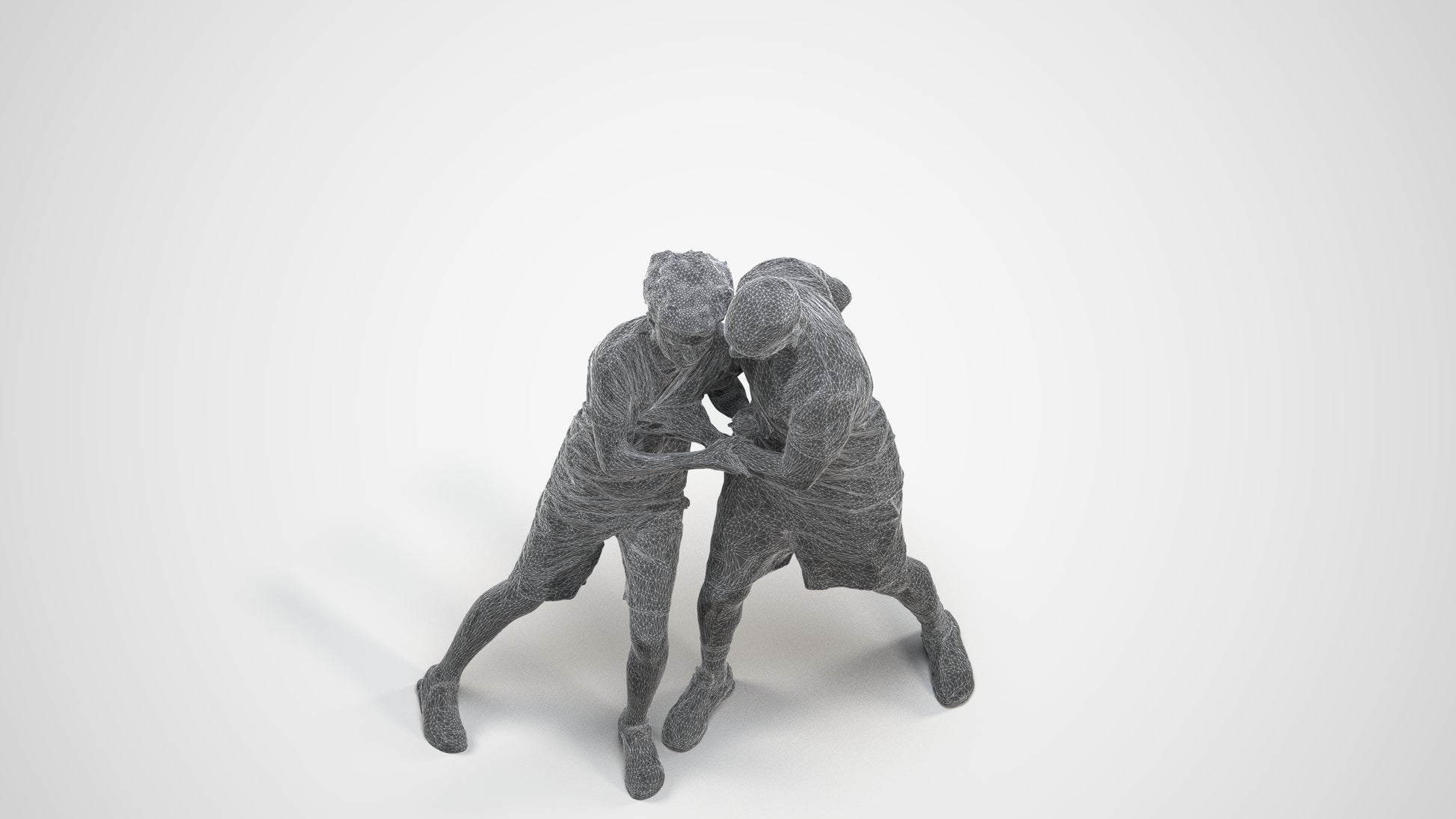 3D people model boy casual kids, scanned human for 3ds Max rendering, wireframe three-quarter view