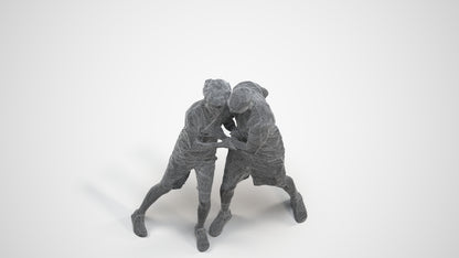 3D people model boy casual kids, scanned human for 3ds Max rendering, wireframe three-quarter view