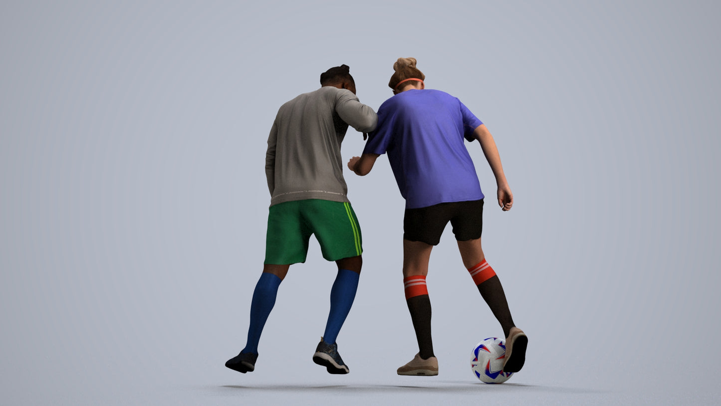 3D scanned woman sport, photorealistic archviz people for Enscape and SketchUp, front view render