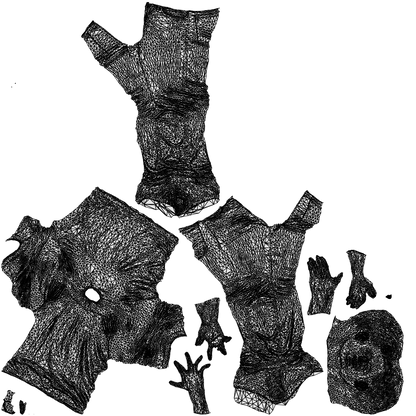 realistic 3D man casual standing, scanned archviz people for Blender and 3ds Max, wireframe top-down view