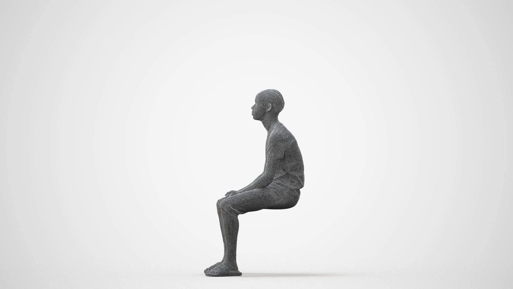realistic 3D human boy casual kids, archviz people FBX OBJ for Blender, square thumbnail