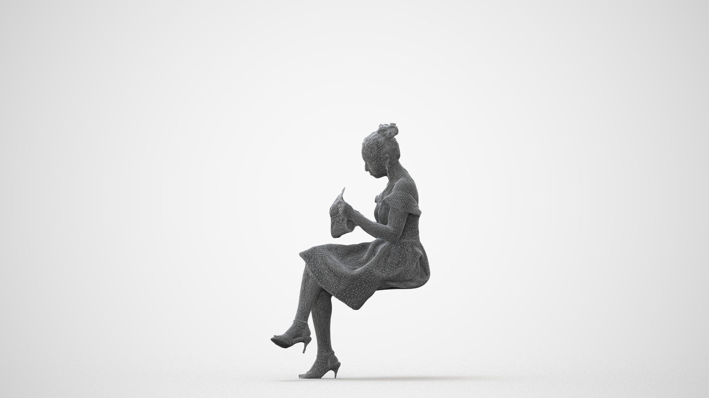 realistic 3D woman formal formalaffairs, scanned archviz people for Blender and 3ds Max, square thumbnail