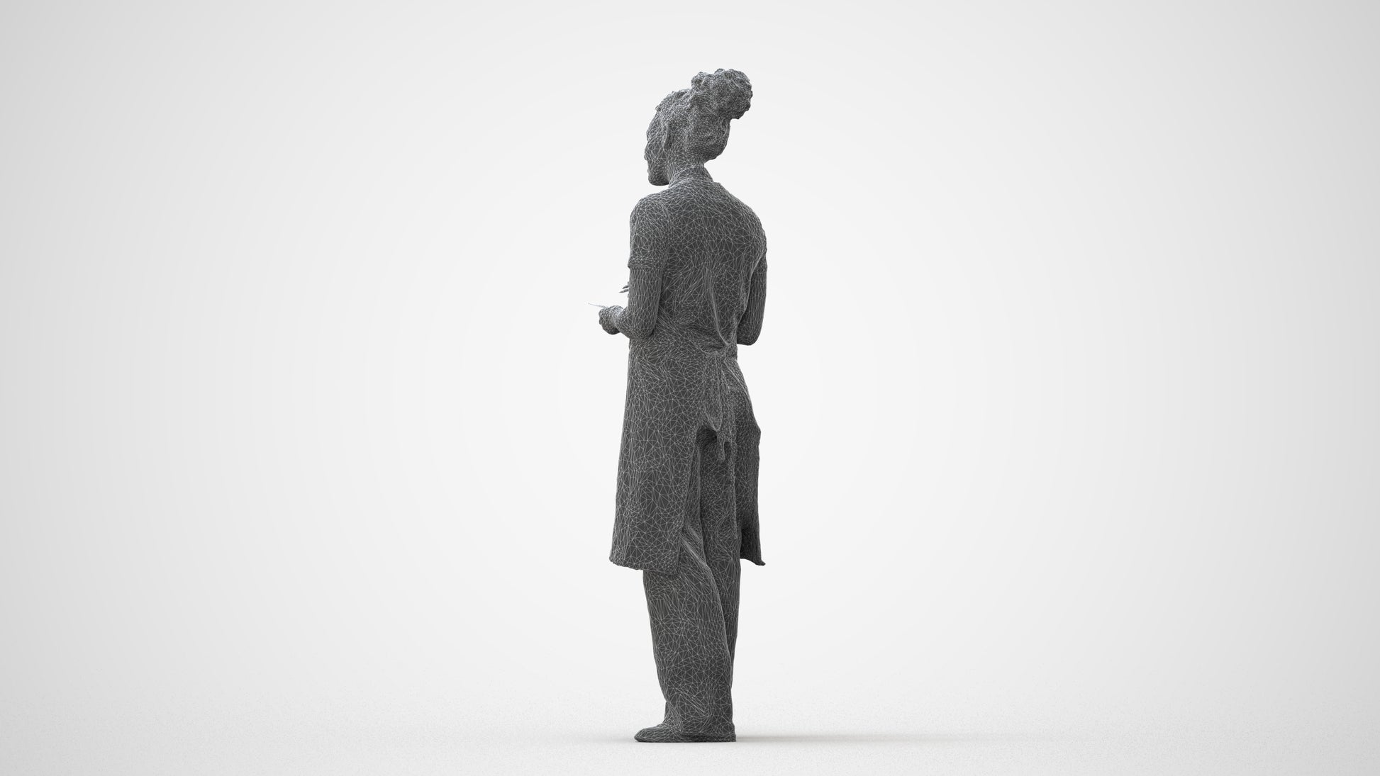 realistic 3D people woman hospitality, render-ready for V-Ray and Corona, FBX OBJ, square thumbnail