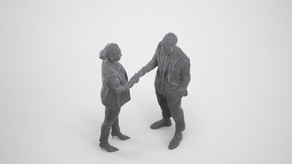 realistic 3D woman business, scanned archviz people for Blender and 3ds Max, wireframe three-quarter view