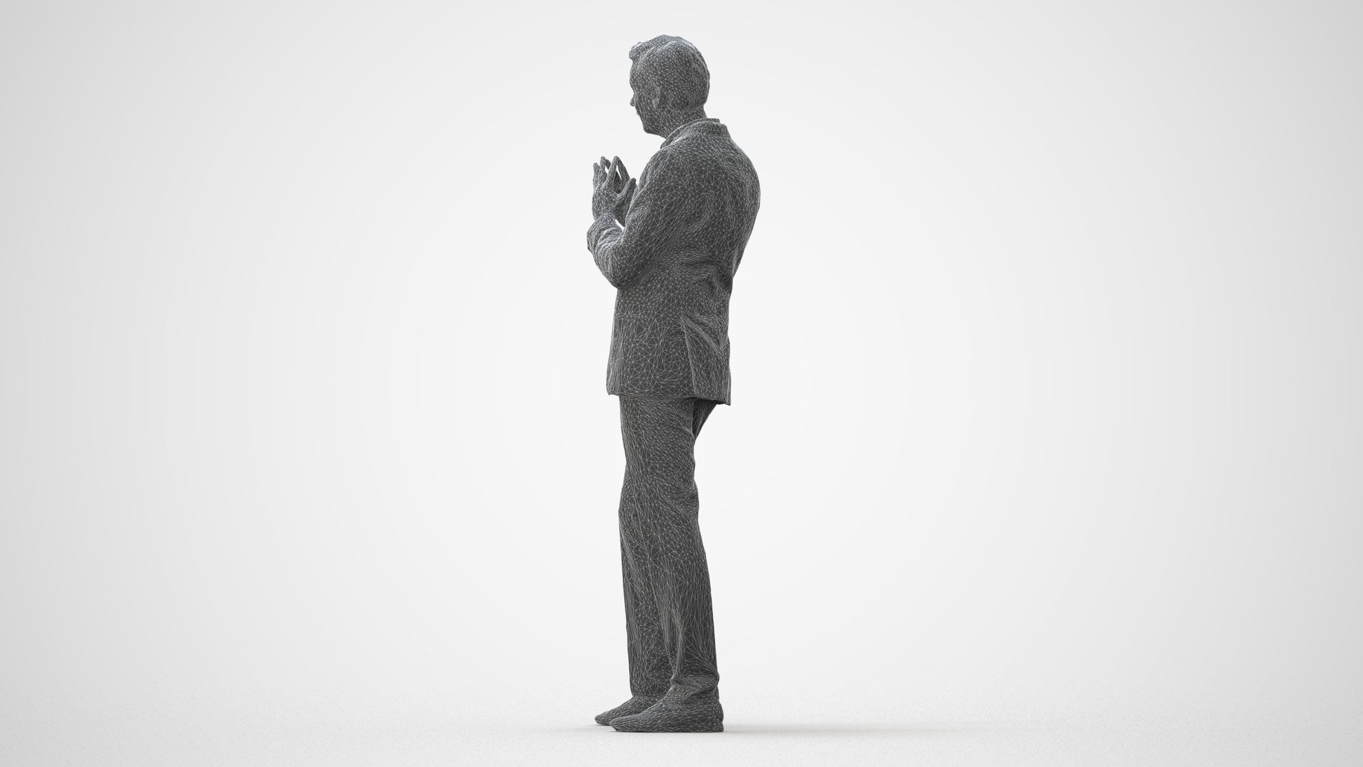 realistic 3D human man business, archviz people FBX OBJ for Blender, square thumbnail