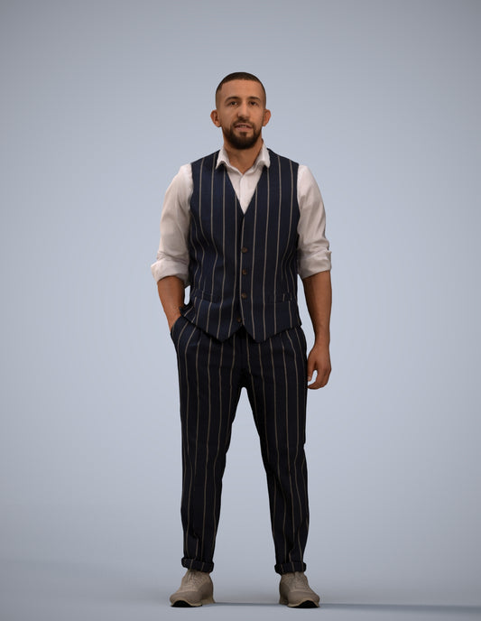 realistic 3D people man business, render-ready for V-Ray and Corona, FBX OBJ