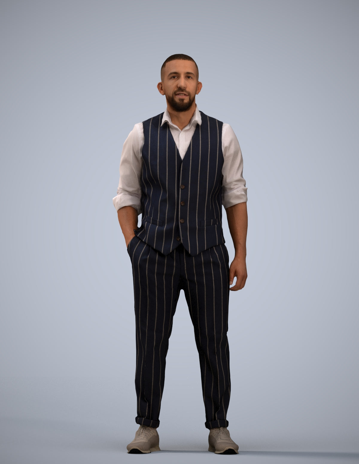 realistic 3D people man business, render-ready for V-Ray and Corona, FBX OBJ