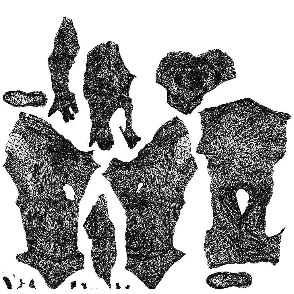 3D scanned man sitting casual, photorealistic archviz people for Enscape and SketchUp, wireframe top-down view