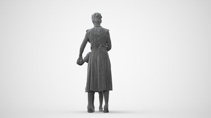 realistic 3D girl casual kids, scanned archviz people for Blender and 3ds Max, square thumbnail