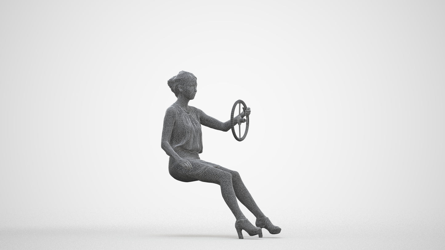 3D people model woman business mix, scanned human for 3ds Max rendering, three-quarter front view render