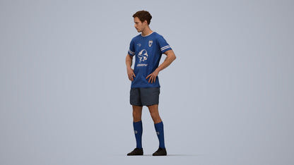 3D scanned man sport, photorealistic archviz people for Enscape and SketchUp, top-down view render