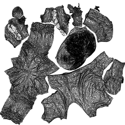 3D people model boy casual kids, scanned human for 3ds Max rendering, wireframe top-down view