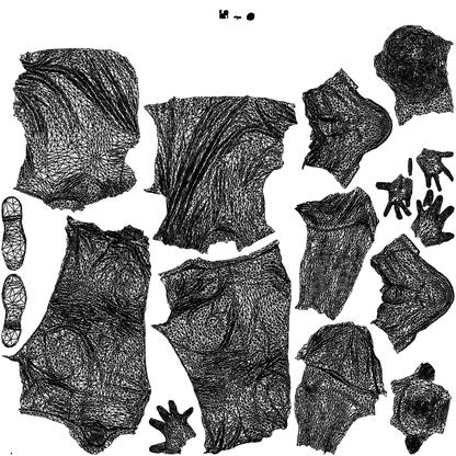 realistic 3D man casual standing, scanned archviz people for Blender and 3ds Max, wireframe top-down view