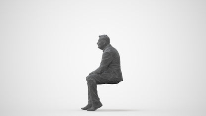 3D human model man business, photogrammetry scanned person for archviz, square thumbnail