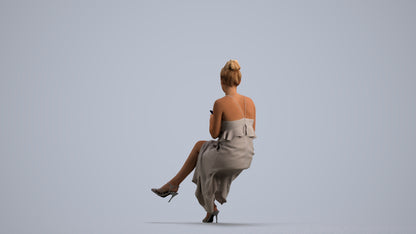 realistic 3D people woman formal formalaffairs, render-ready for V-Ray and Corona, FBX OBJ, front view render