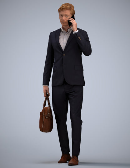 photogrammetry 3D man business, realistic human model archviz FBX