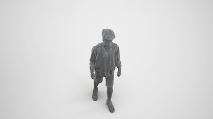 realistic 3D human boy casual kids, archviz people FBX OBJ for Blender, wireframe three-quarter view