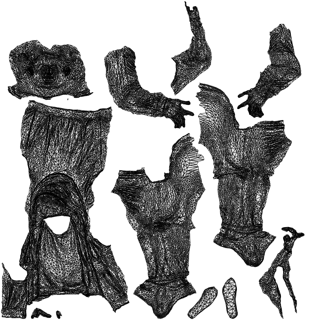 realistic 3D man casual sitting, scanned archviz people for Blender and 3ds Max, wireframe top-down view