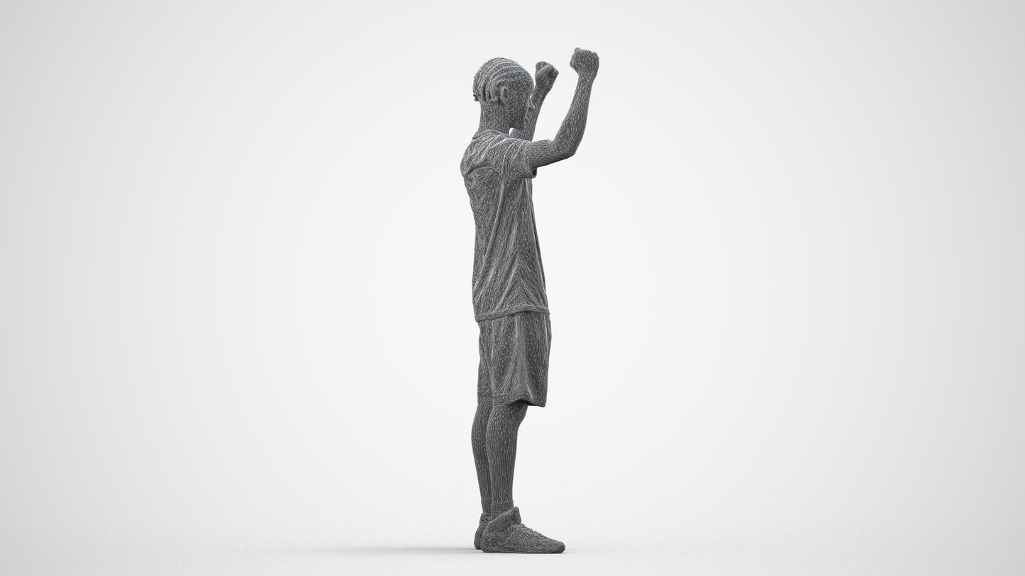 realistic 3D boy sport, scanned archviz people for Blender and 3ds Max, wireframe side view