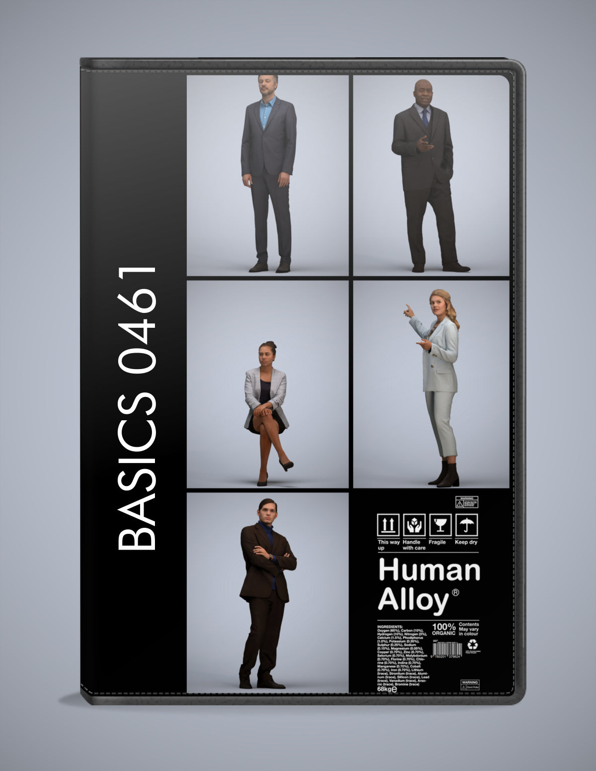 3D people models business bundle, 5 scanned humans for 3ds Max rendering
