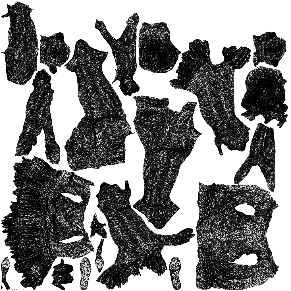 scanned 3D woman casual couple, photogrammetry people for Enscape and V-Ray, wireframe top-down view